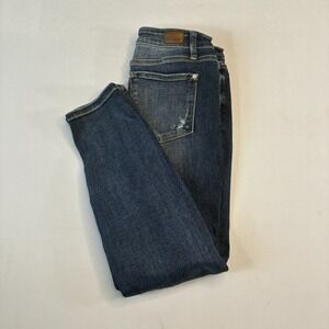 JUDY BLUE Jeans Womens 11/30 Boyfriend Fit Distressed Medium Wash Stretch Denim